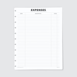 Planner Refill Paper, Expenses, Series Two
