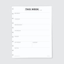 Load image into Gallery viewer, Planner Refill Paper, This Week, Series Two