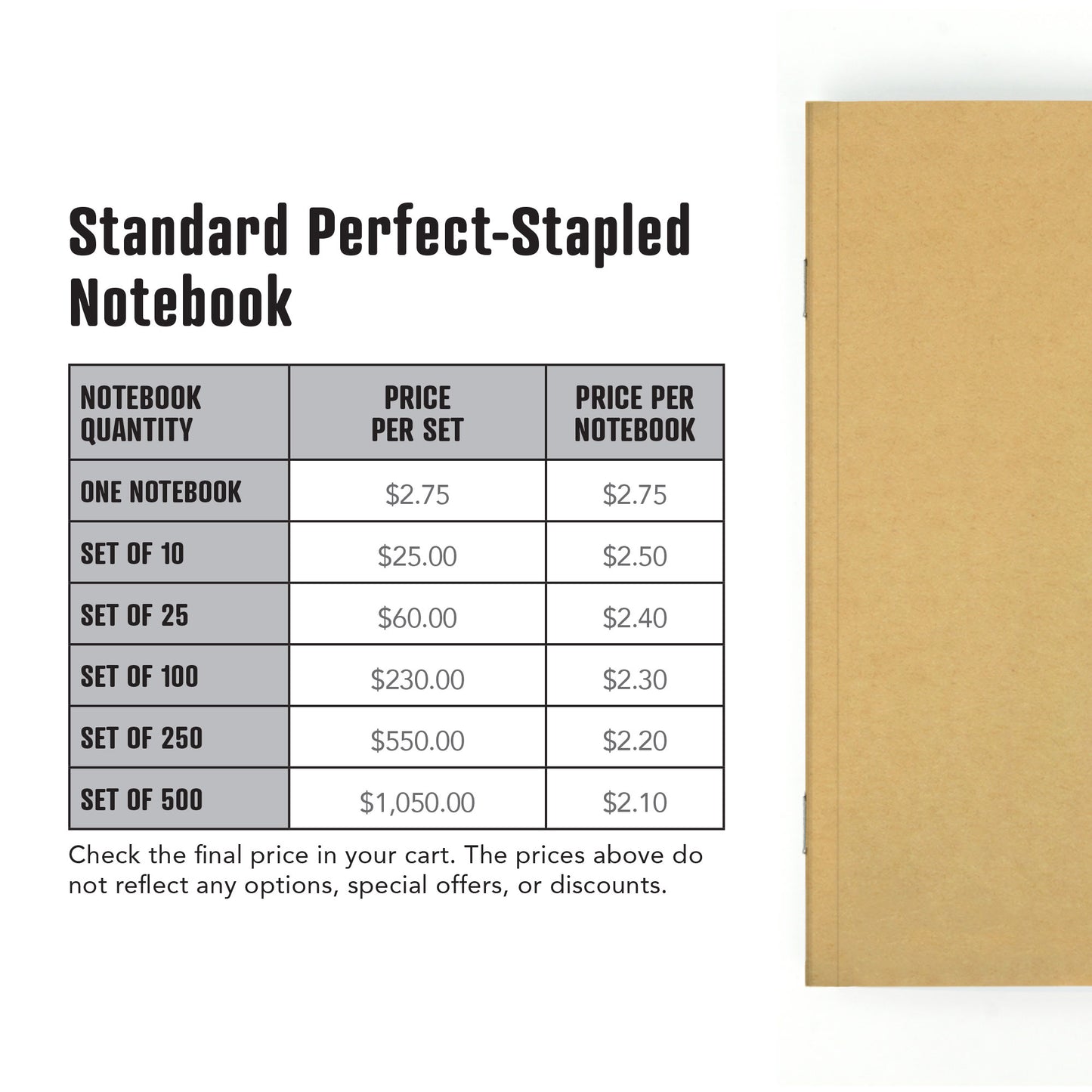 Standard Perfect-Stapled Notebook