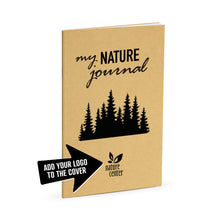 Load image into Gallery viewer, Nature Journal, Pines, Standard Stapled Notebook, Add Your Logo