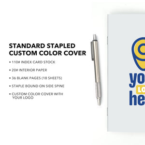 Standard Stapled Custom Color Notebook, Add Your Artwork or Logo