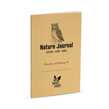 Load image into Gallery viewer, Nature Journal, Owl, Standard Stapled Notebook, Add Your Logo