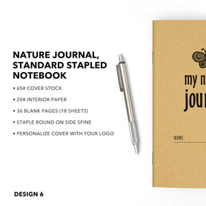 Nature Journal, Butterfly, Standard Stapled Notebook, Add Your Logo