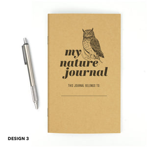 Nature Journal, Perched Owl, Standard Stapled Notebook, Add Your Logo