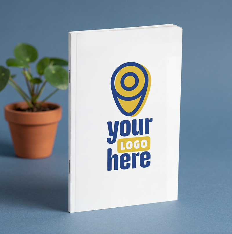 Custom Notebook with Logo, Branded Journal for Trade Shows