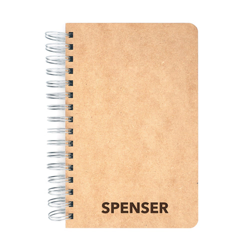 Personalized Wood Wire-Bound Notebook