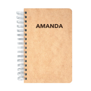 Personalized Wood Wire-Bound Notebook