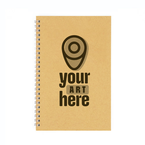 Custom Cover Notebook with Artwork or Logo, Great for Trade Shows, Classrooms, Bulk, Discount Pricing, WIre-Bound, Spiral