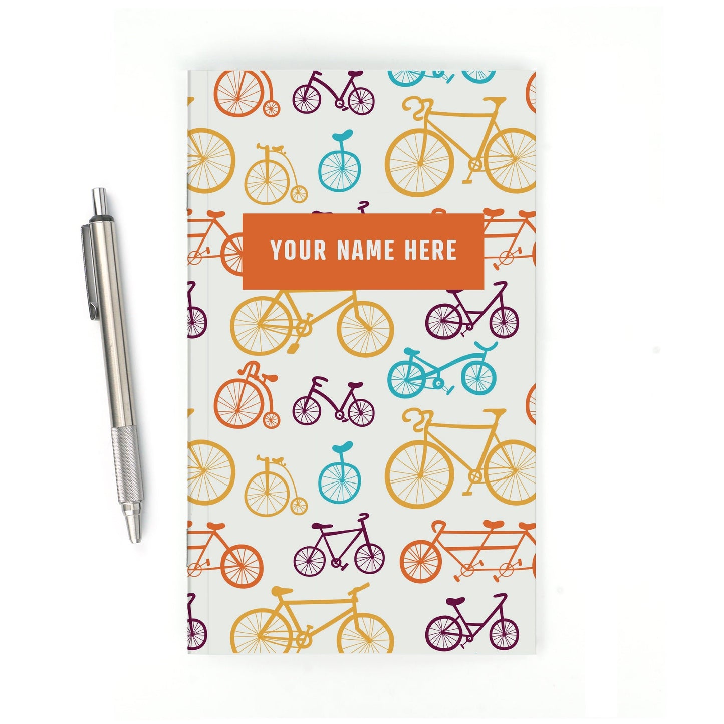 Personalized Notebook, Bicycles, Add Your Name - Beech Tree Paper