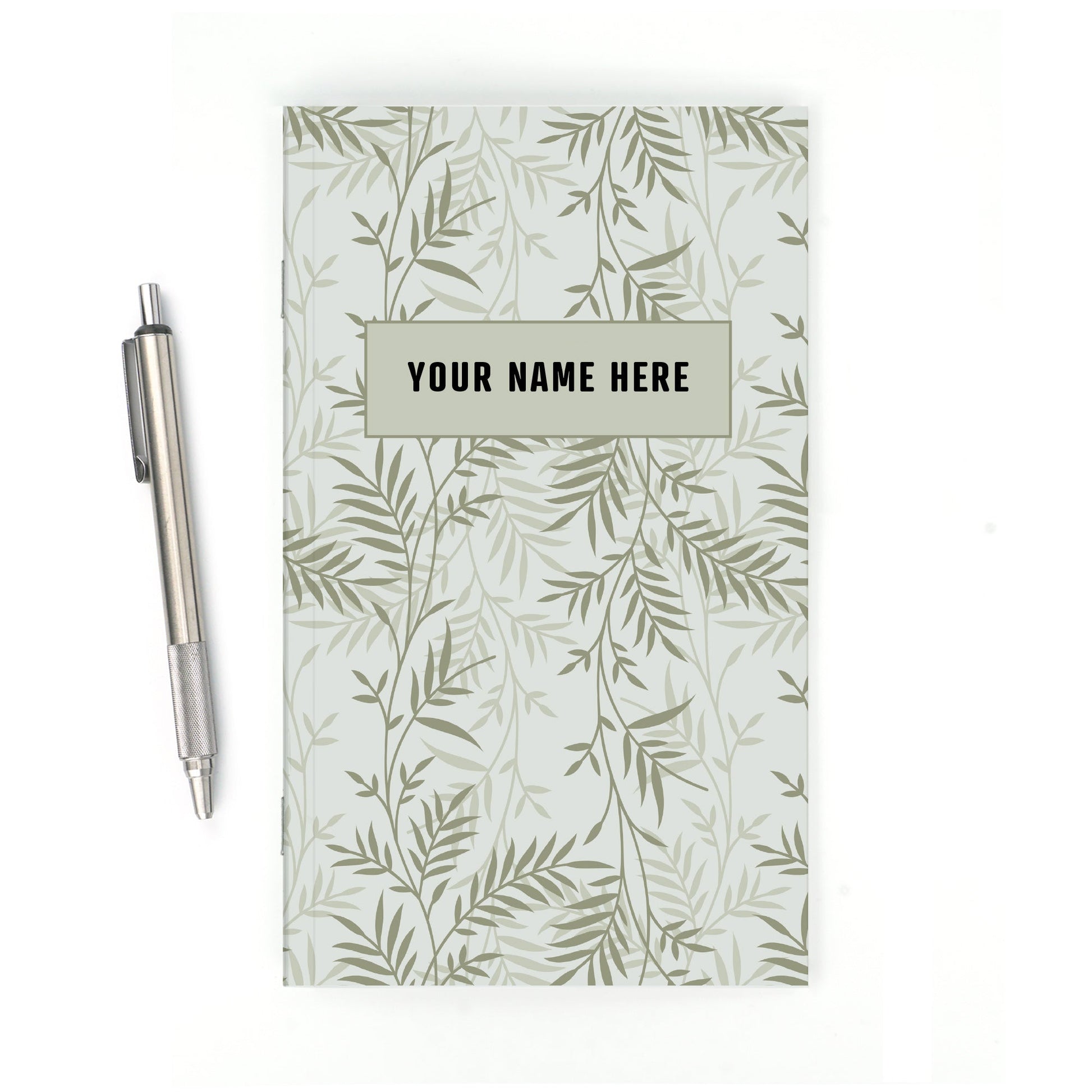 Personalized Notebook, Leaves, Add Your Name - Beech Tree Paper