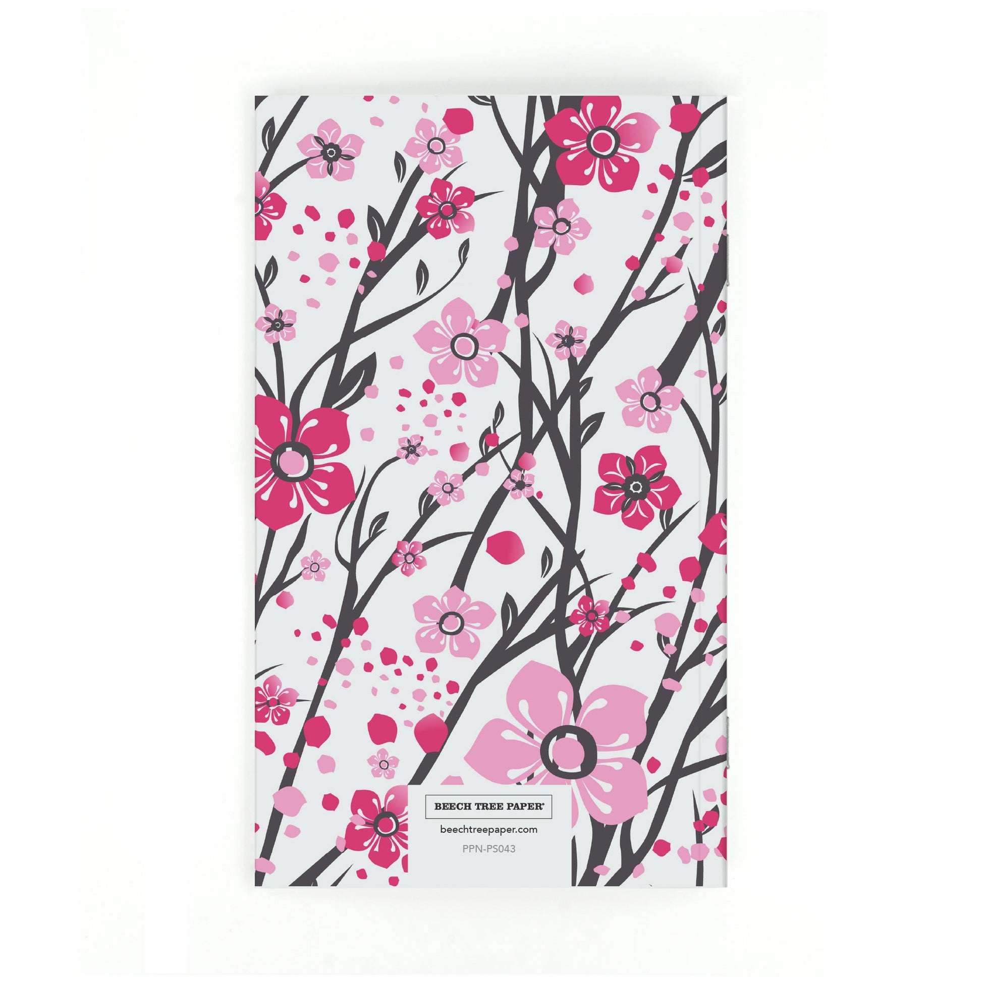 Personalized Notebook, Pink Blossoms, Add Your Name - Beech Tree Paper