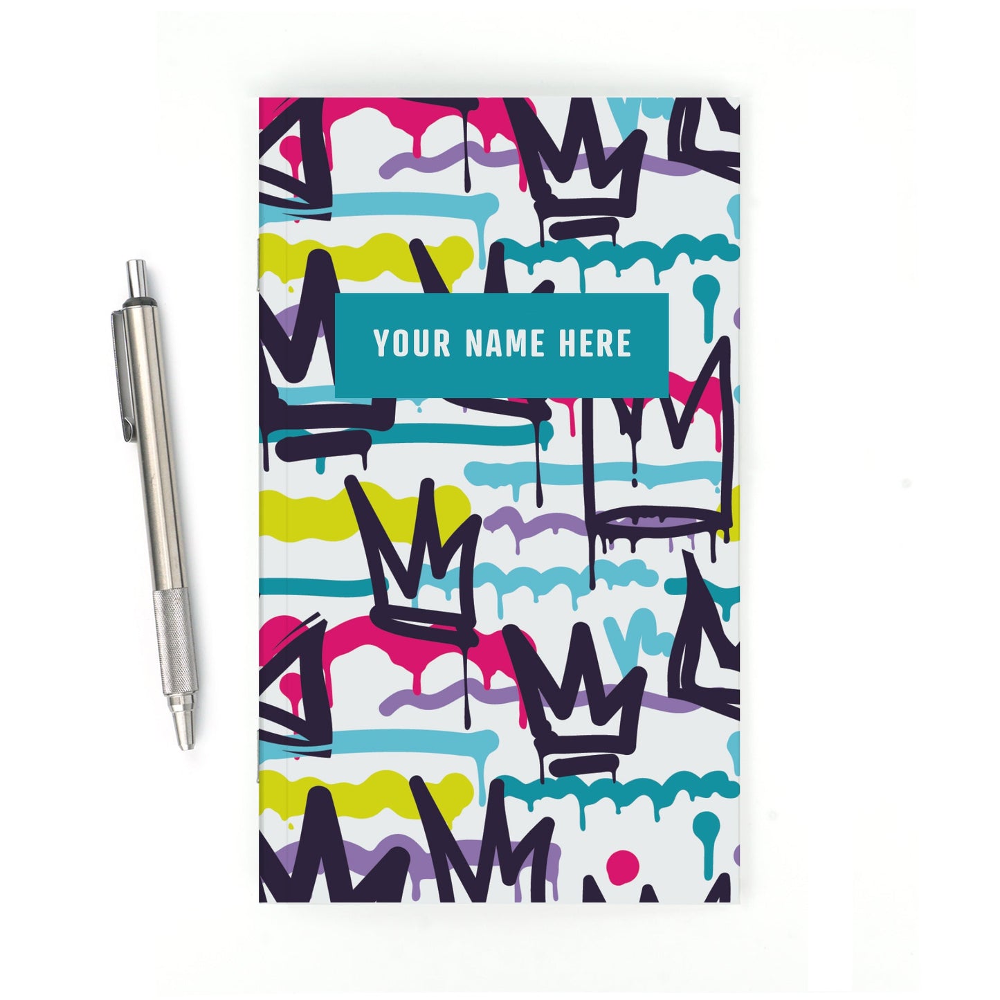 Personalized Notebook, Tagged Crowns, Add Your Name - Beech Tree Paper