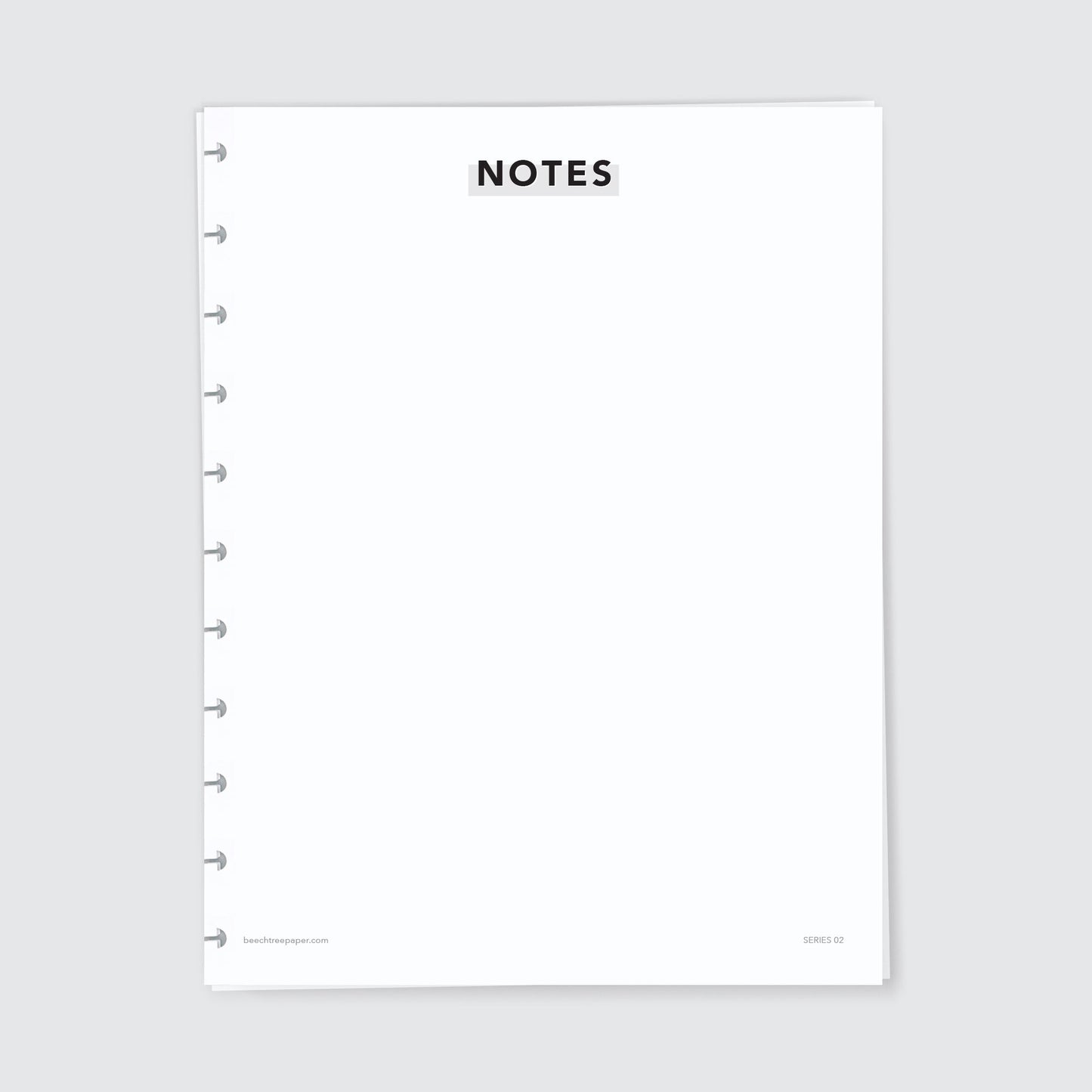 Planner Refill Paper, Notes (Blank), Series Two - Beech Tree Paper