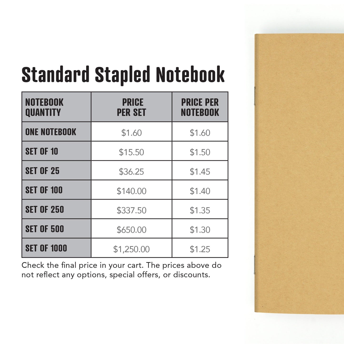 Standard Stapled Notebook - Beech Tree Paper