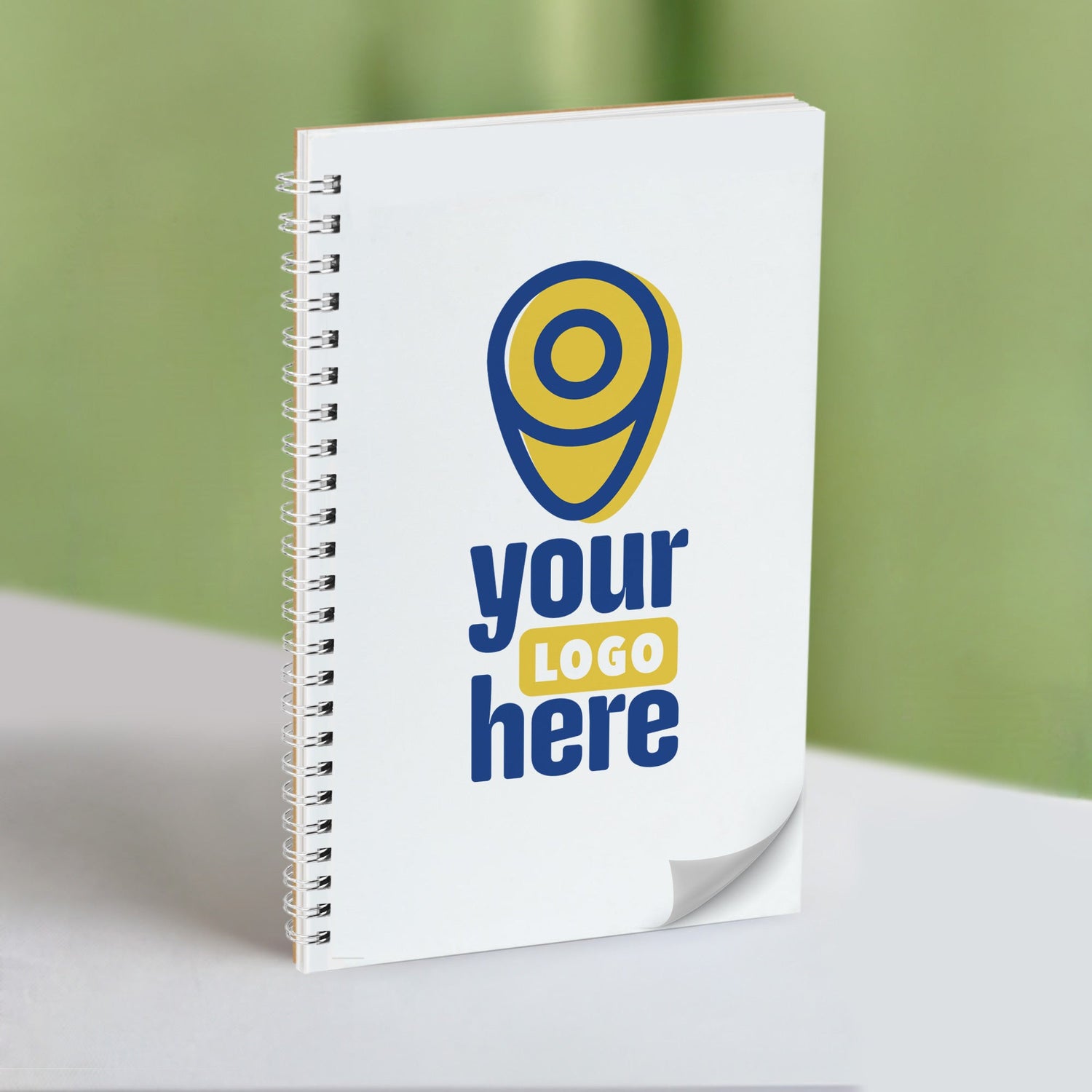 Wire-bound custom notebook - with laminated cover for added durability