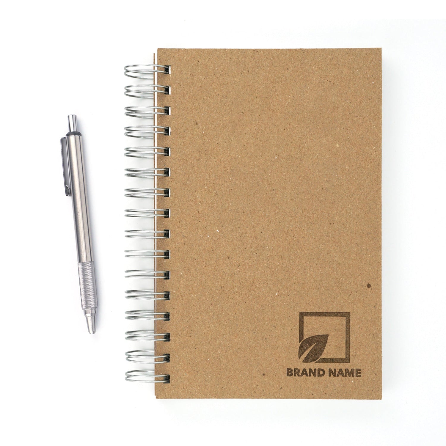 The Chippy™ Heavyweight Wire-Bound notebook - durable chipboard cover with custom logo