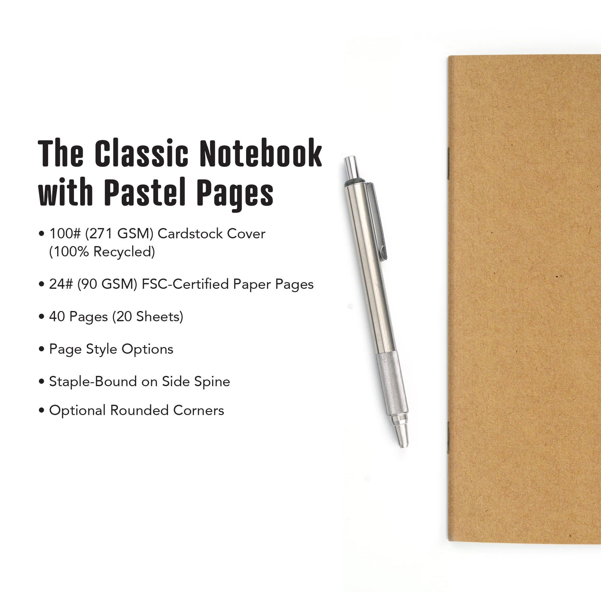 The Classic Notebook with Pastel Pages - Beech Tree Paper