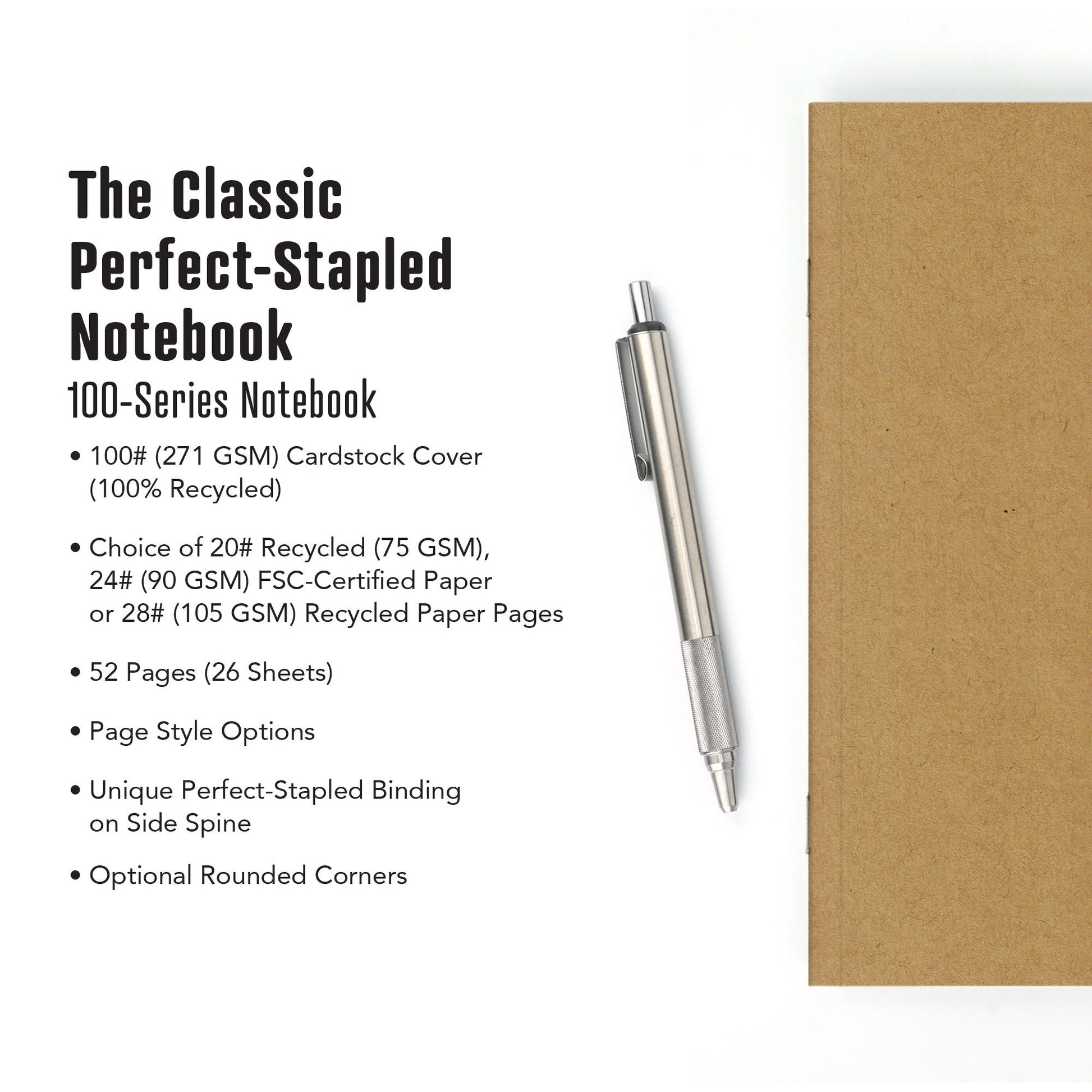 The Classic Perfect - Stapled 100 - Series Notebook™ - Beech Tree Paper