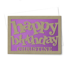 Load image into Gallery viewer, Personalized Greeting Card, Happy Birthday, A7-PCD-002-01
