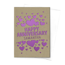 Load image into Gallery viewer, Personalized Greeting Card, Happy Anniversary, A7-PCD-003-01