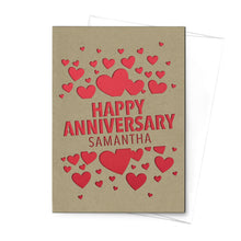 Load image into Gallery viewer, Personalized Greeting Card, Happy Anniversary, A7-PCD-003-01