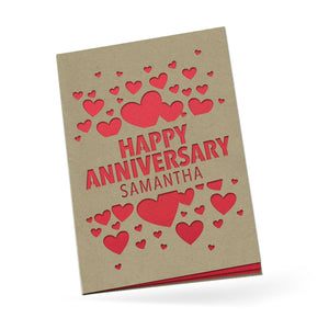 Personalized Greeting Card, Happy Anniversary, A7-PCD-003-01