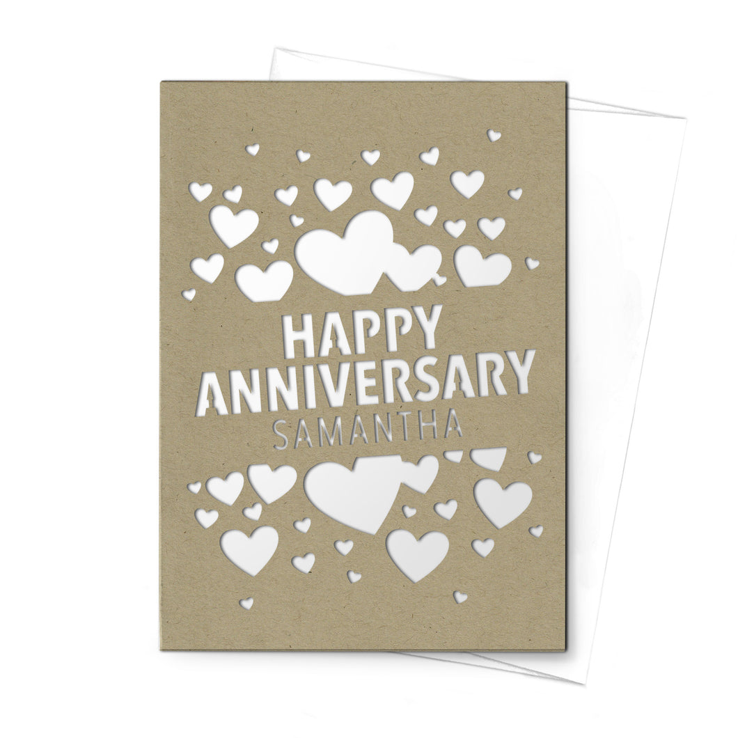 Personalized Greeting Card, Happy Anniversary, A7-PCD-003-01
