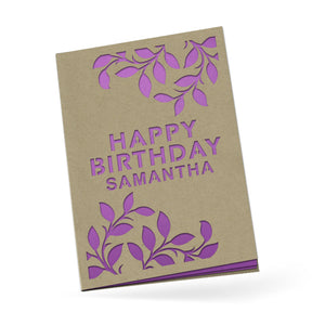 Personalized Greeting Card, Happy Birthday, A7-PCD-008-01