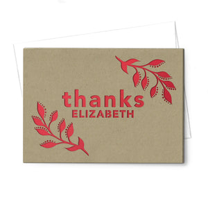 Personalized Greeting Card, Thanks, A7-PCD-009-01