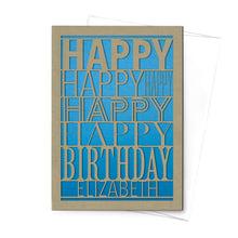 Load image into Gallery viewer, Personalized Greeting Card, Happy Birthday, A7-PCD-014-01