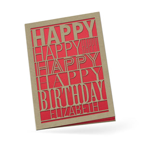 Personalized Greeting Card, Happy Birthday, A7-PCD-014-01