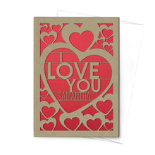 Load image into Gallery viewer, Personalized Greeting Card, I Love You, A7-PCD-015-01